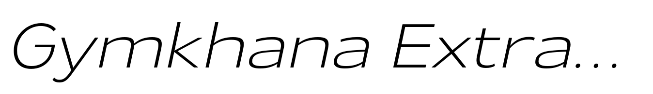 Gymkhana ExtraLight Italic